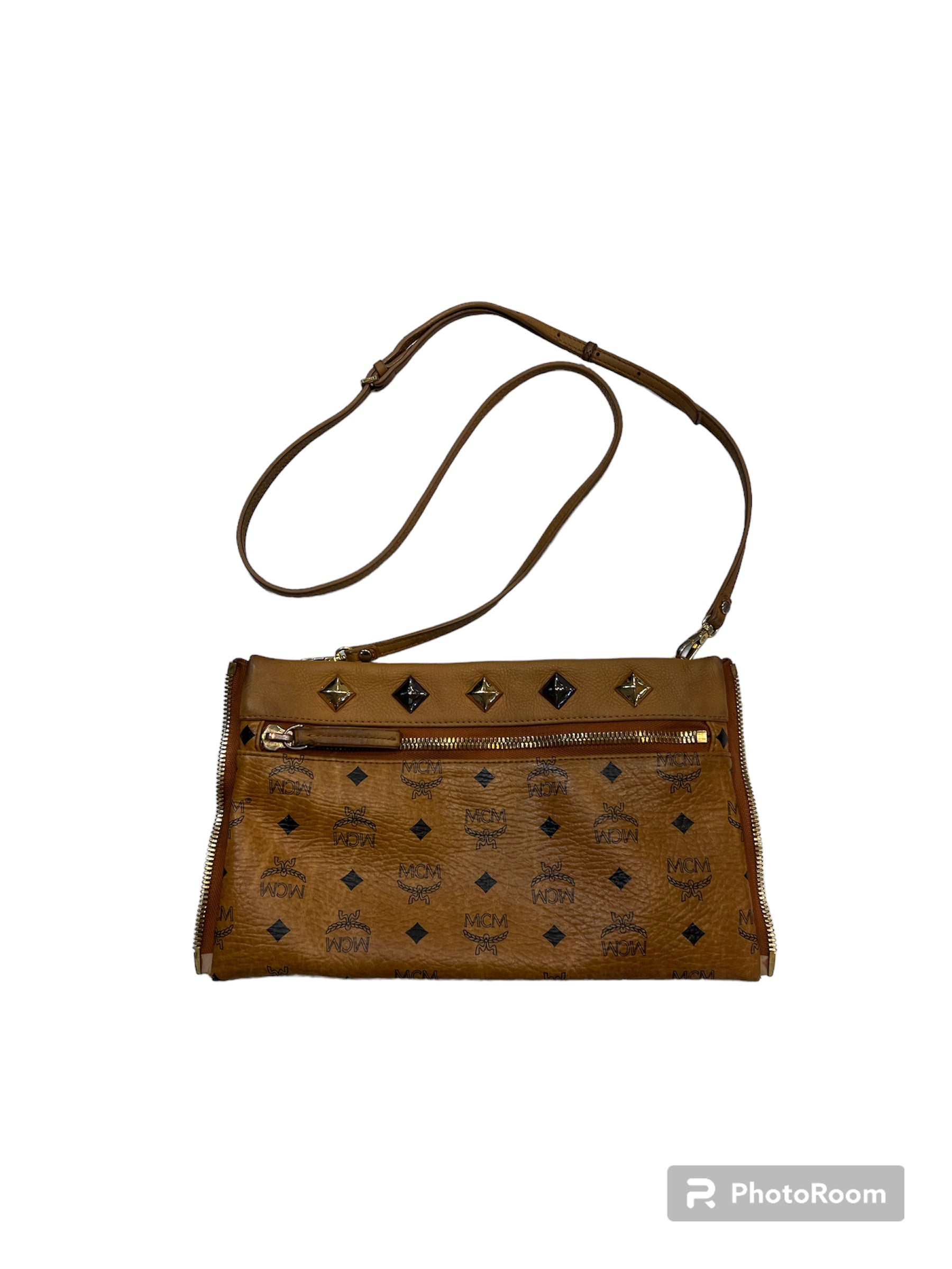 Mentore di vestiti Rochester Hills, Michigan, Crossbody Designer di lusso di MCM VISETOS STUDDED Dimensioni: Medio