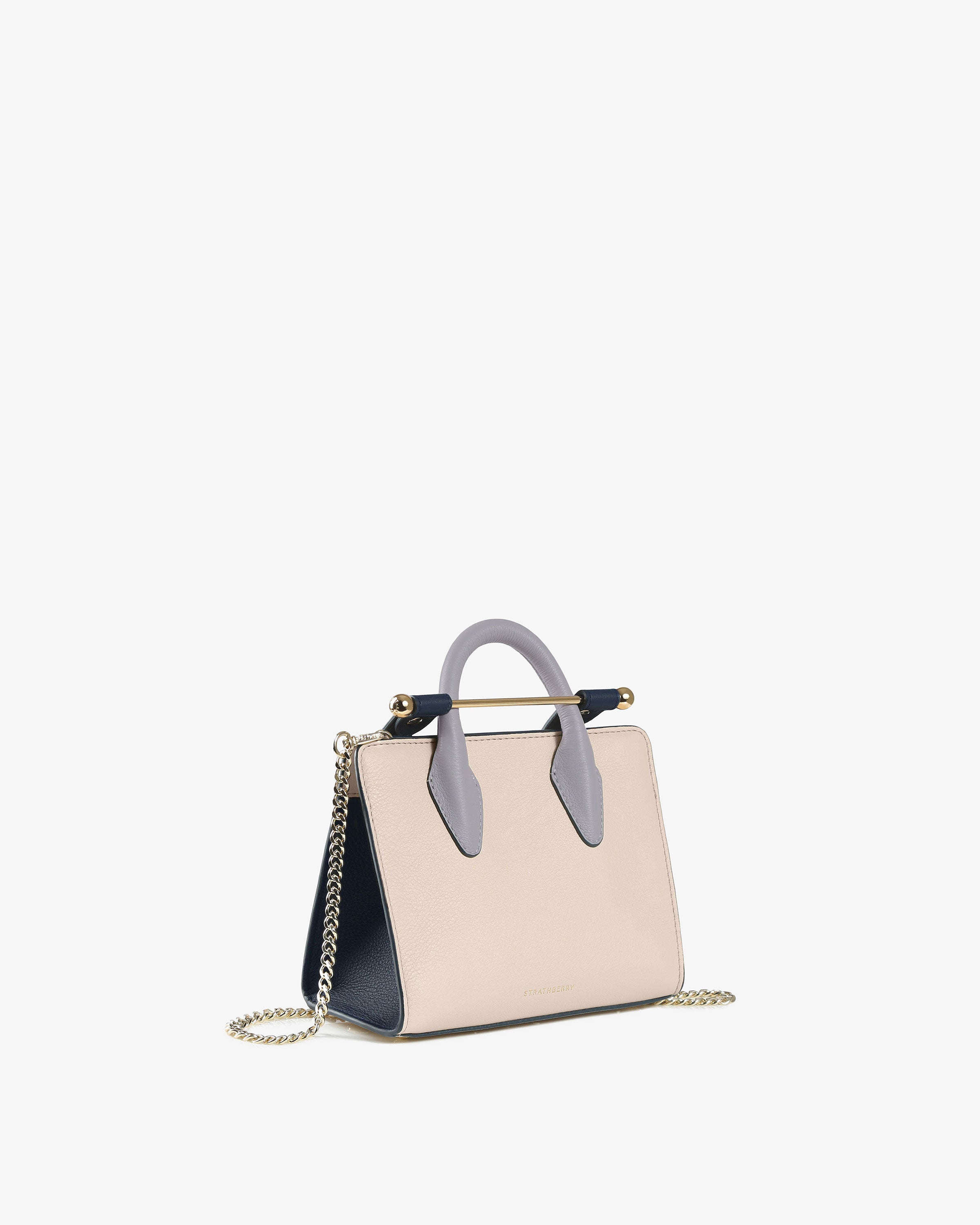 Strathberry, Tote Strathberry Nano - Avena/Navy/Grigio Ghiaccio