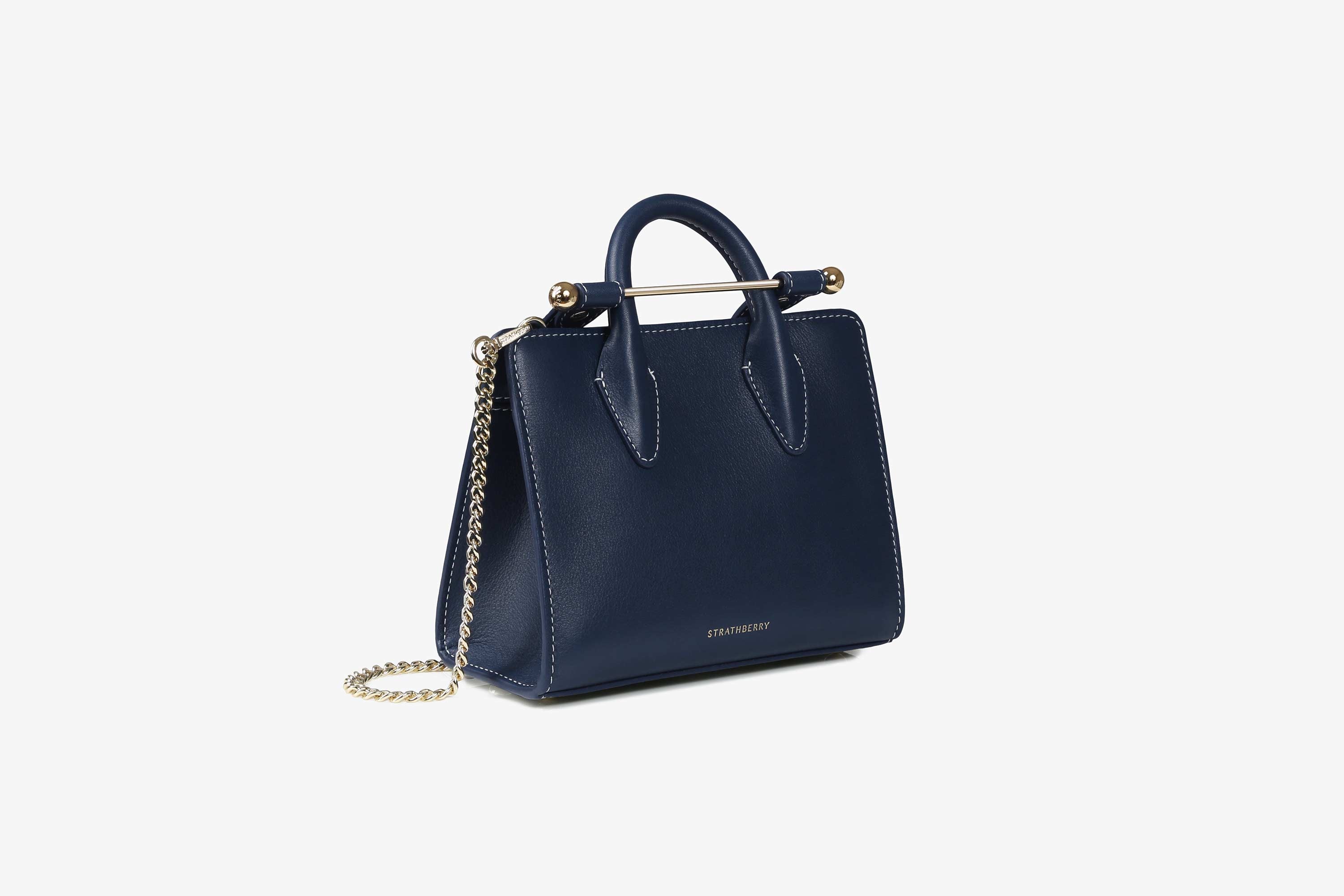 Strathberry, Tote Strathberry Nano - Navy con punto vaniglia