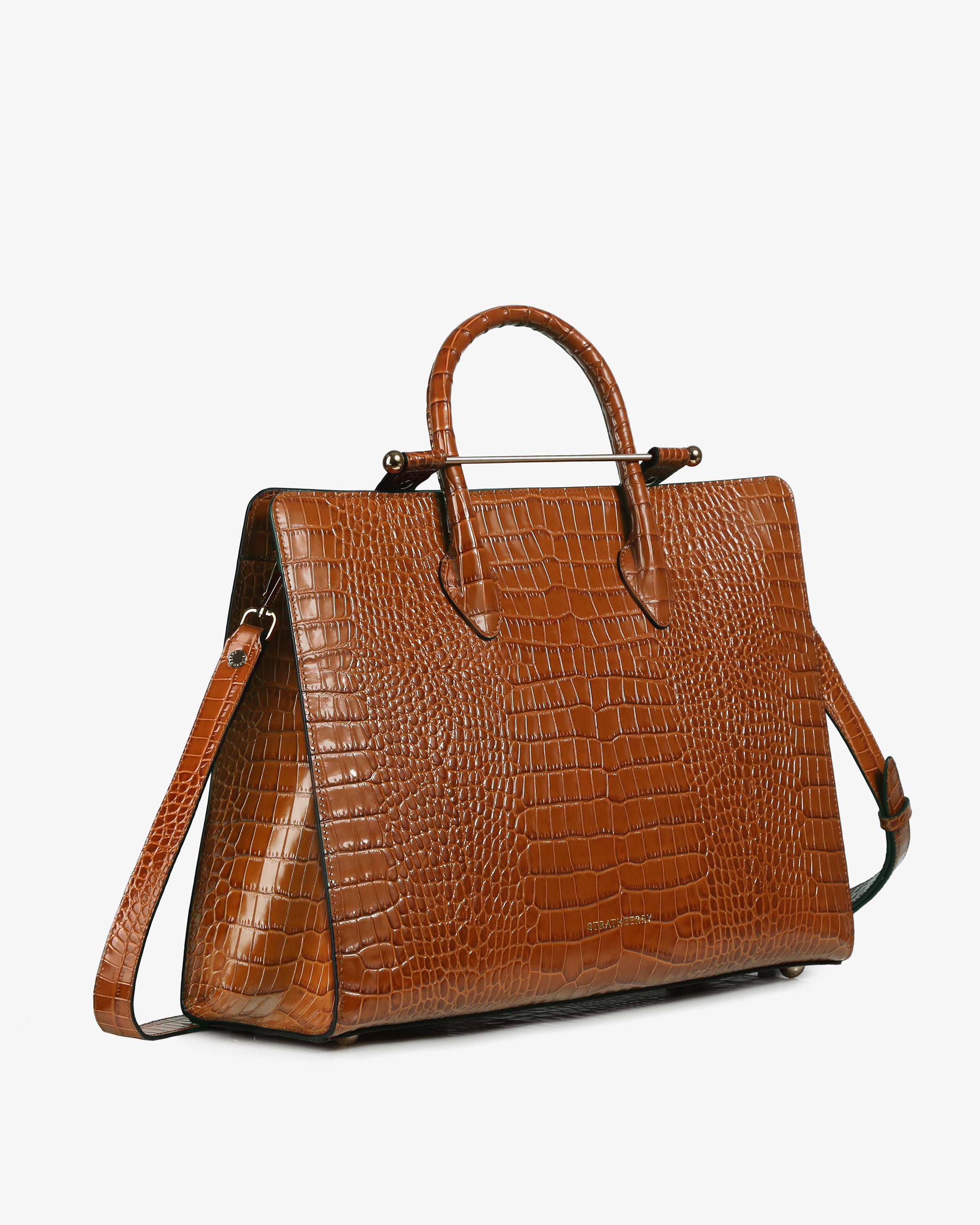 Strathberry, Tote Strathberry - Pelle goffrata a crocette Tan