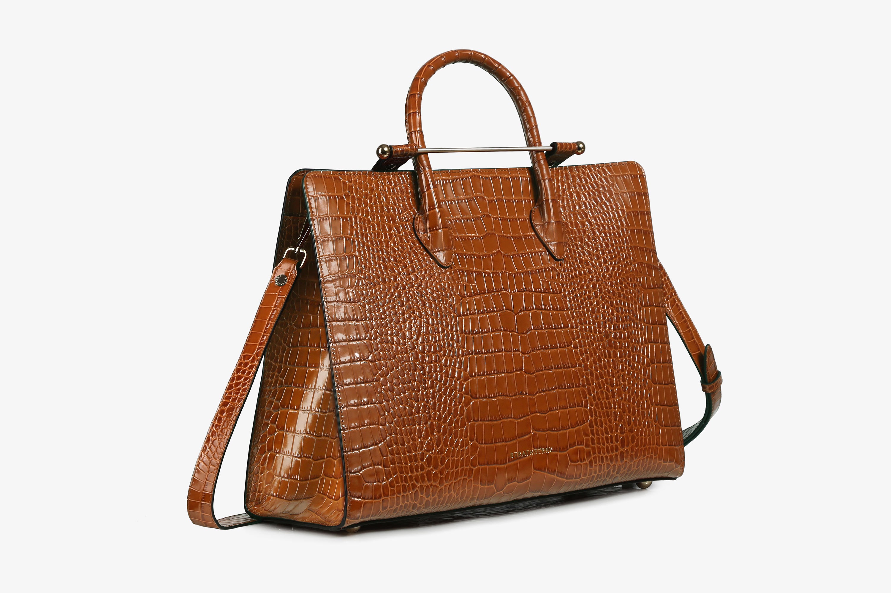 Strathberry, Tote Strathberry - Pelle goffrata a crocette Tan